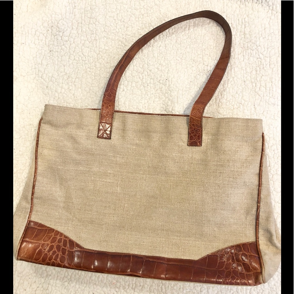 Alfredo Picchi tote with leather trim